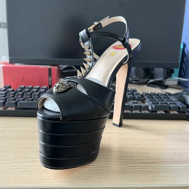Amabel Transparent Rhinestone Stiletto Sandals