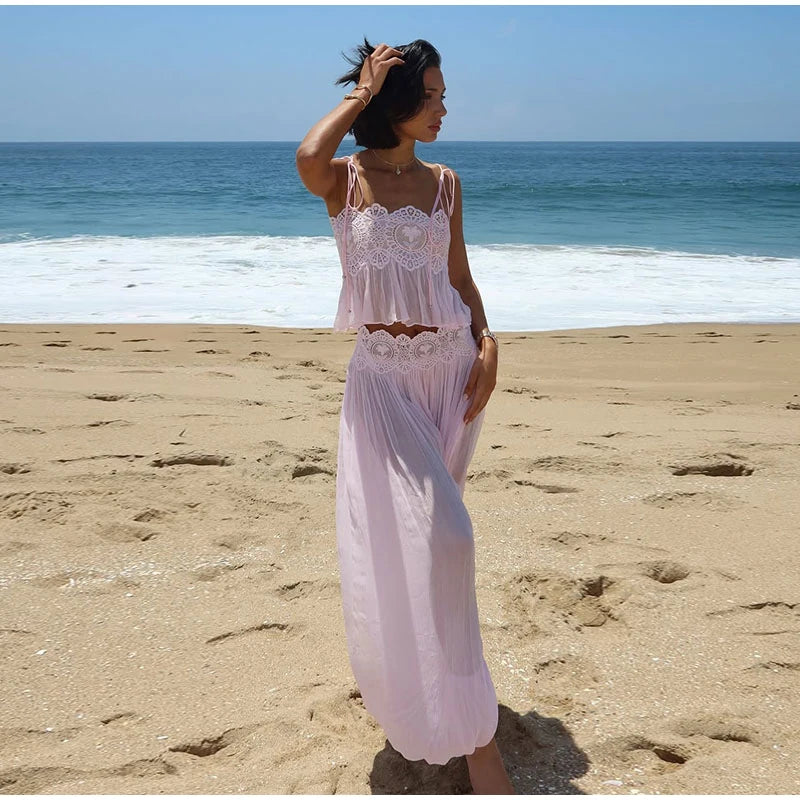 Eloise A-Line Lace Pants Set Two-piece