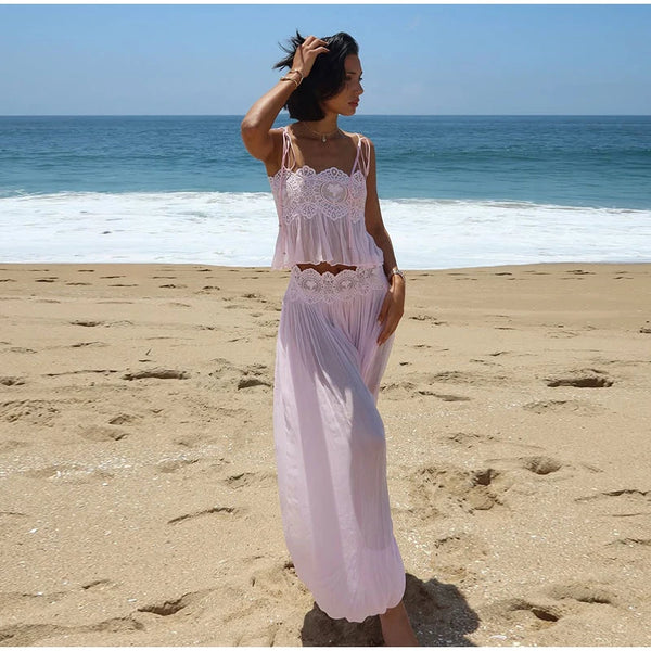 Eloise A-Line Lace Pants Set Two-piece