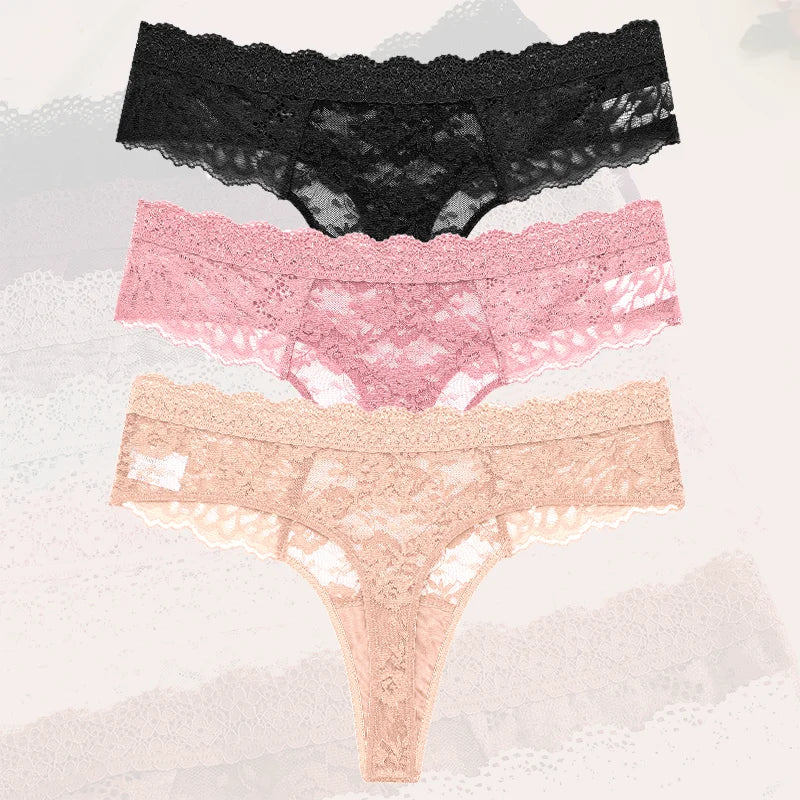 Flora Low-Rise Panty Pack Lingerie 3-piece