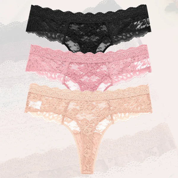 Flora Low-Rise Panty Pack Lingerie 3-piece