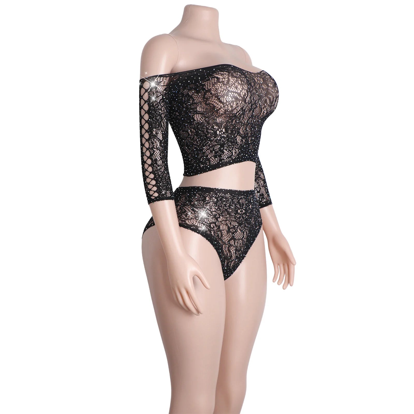 Noir Romance Lace Lingerie Two-piece