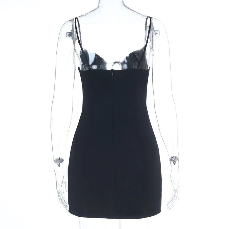 Tahlia Lace-Up Backless Bodycon Mini Dress