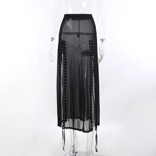 Freya Lace Mesh Maxi Skirt One-piece