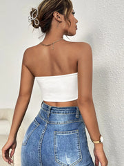 Aria Pearl Cutout Tube Top One-piece