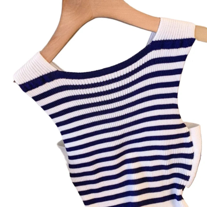 Valentina Nautical Stripe Mini Dress