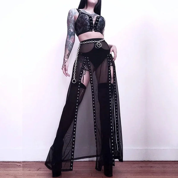 Freya Lace Mesh Maxi Skirt One-piece