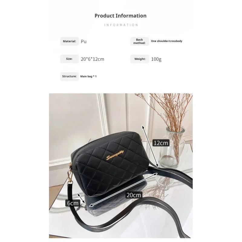 Camille Tassel Plaid Camera Bag
