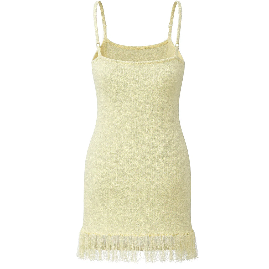 Ondine Beaded Starfish Tassel Knit Mini Dress