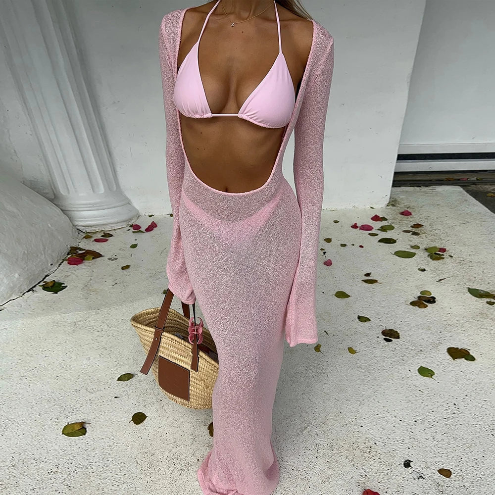 Sexy Solid 3 Piece Micro Bikinis Women Swimsuit 2026 New Swimwear With Long Sleeve Bathing Suit Beachwear Biquini Female