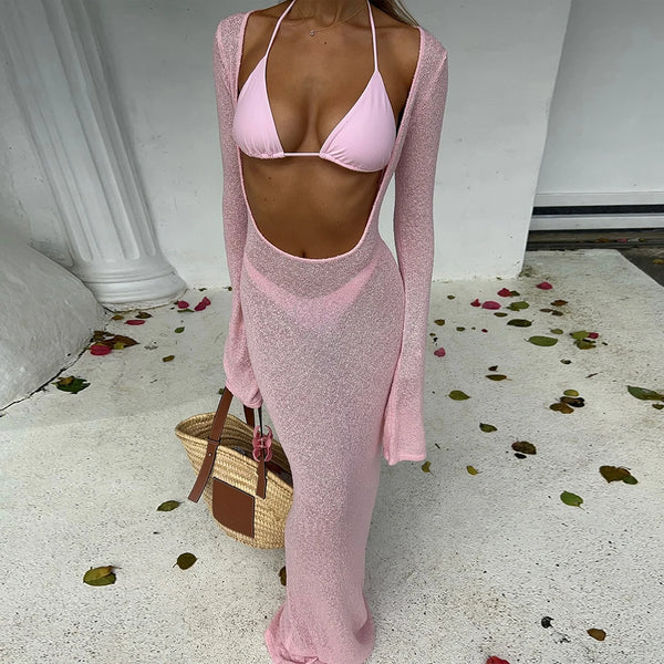Sexy Solid 3 Piece Micro Bikinis Women Swimsuit 2026 New Swimwear With Long Sleeve Bathing Suit Beachwear Biquini Female