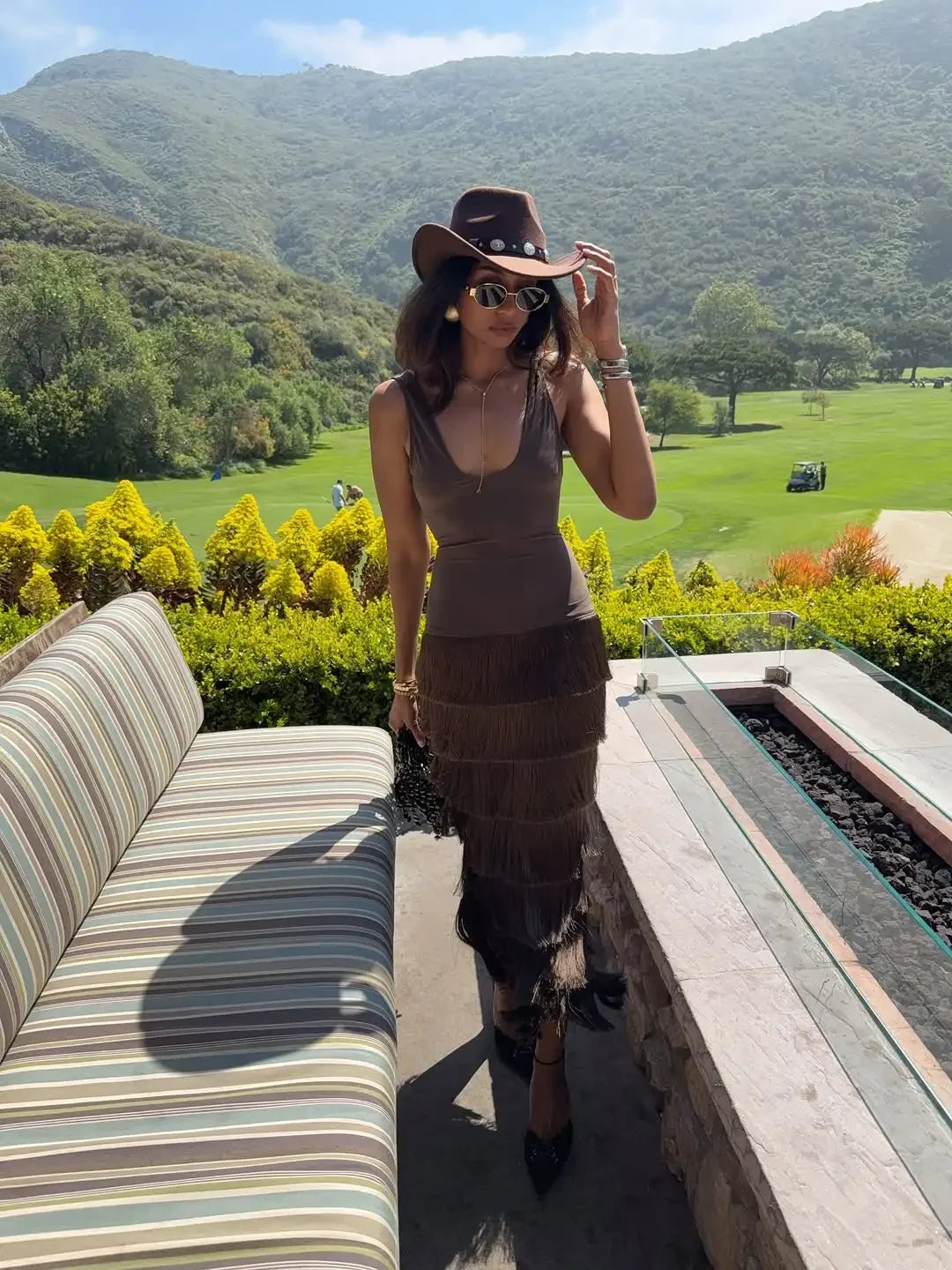 Maya Tassel Halter Maxi Dress