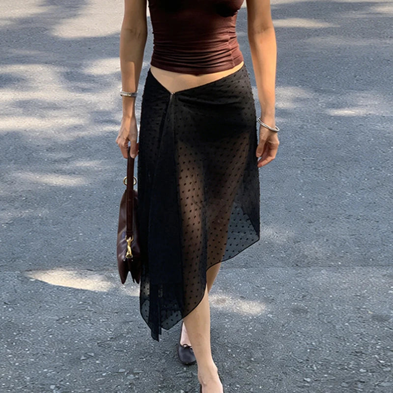 Isolde Cutout Lace Midi Skirt One-piece