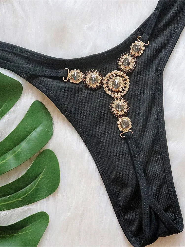 Dahlia Rhinestone String Bikini Two-piece