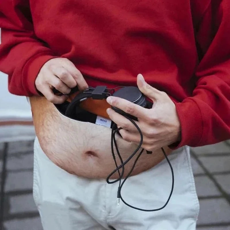 Gertie Novelty Dad Bod Belly Print Fanny Pack