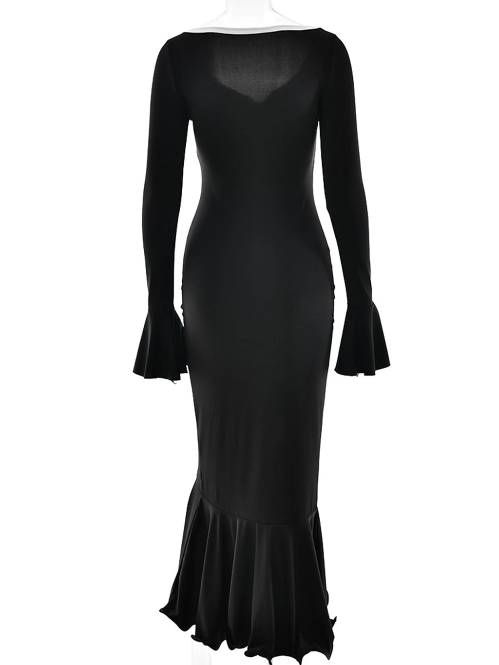 Nerissa Ruffled Long-Sleeve Bodycon Maxi Dress