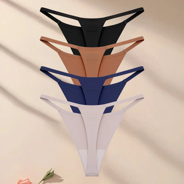 Silque Seamless G-String Panty Pack Lingerie 4-piece