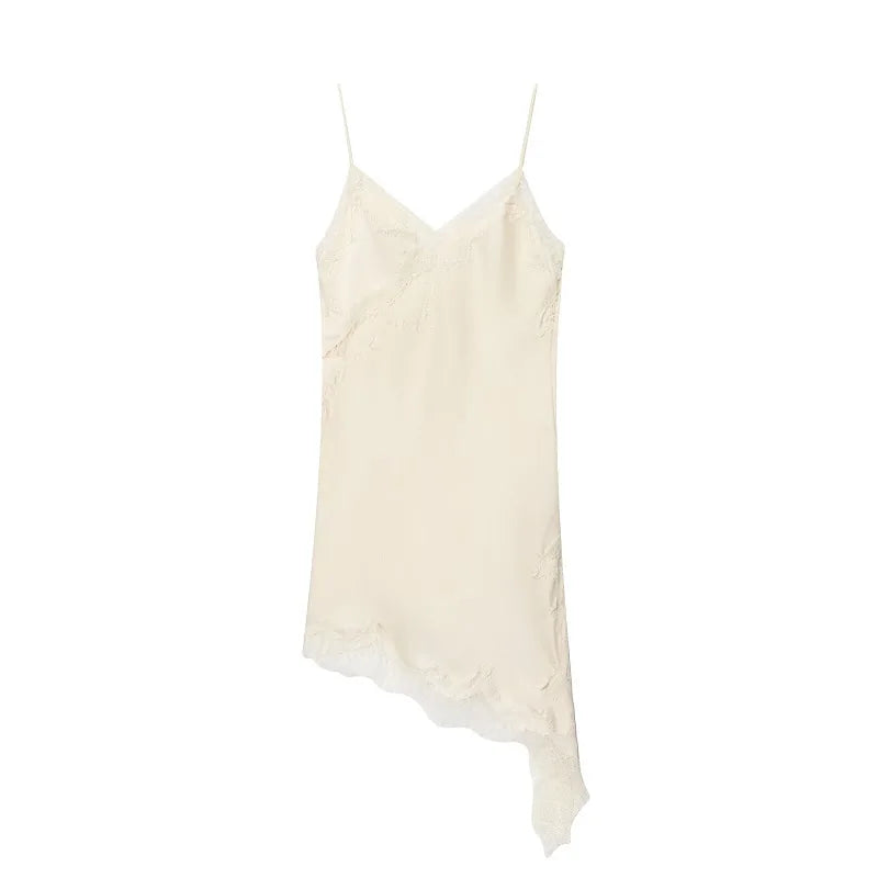 Dahlia Multi-Style Lace-Trim Backless Slip Mini Dress