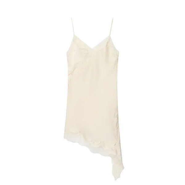 Dahlia Multi-Style Lace-Trim Backless Slip Mini Dress