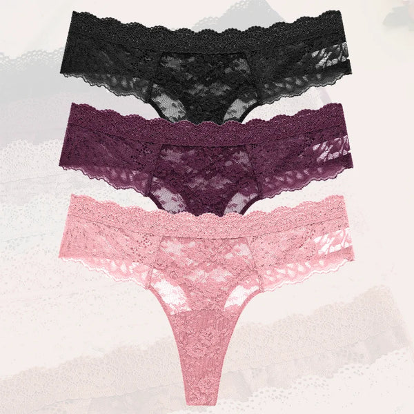 Flora Low-Rise Panty Pack Lingerie 3-piece