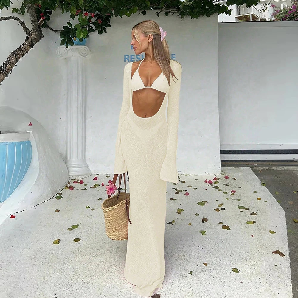 Sexy Solid 3 Piece Micro Bikinis Women Swimsuit 2026 New Swimwear With Long Sleeve Bathing Suit Beachwear Biquini Female