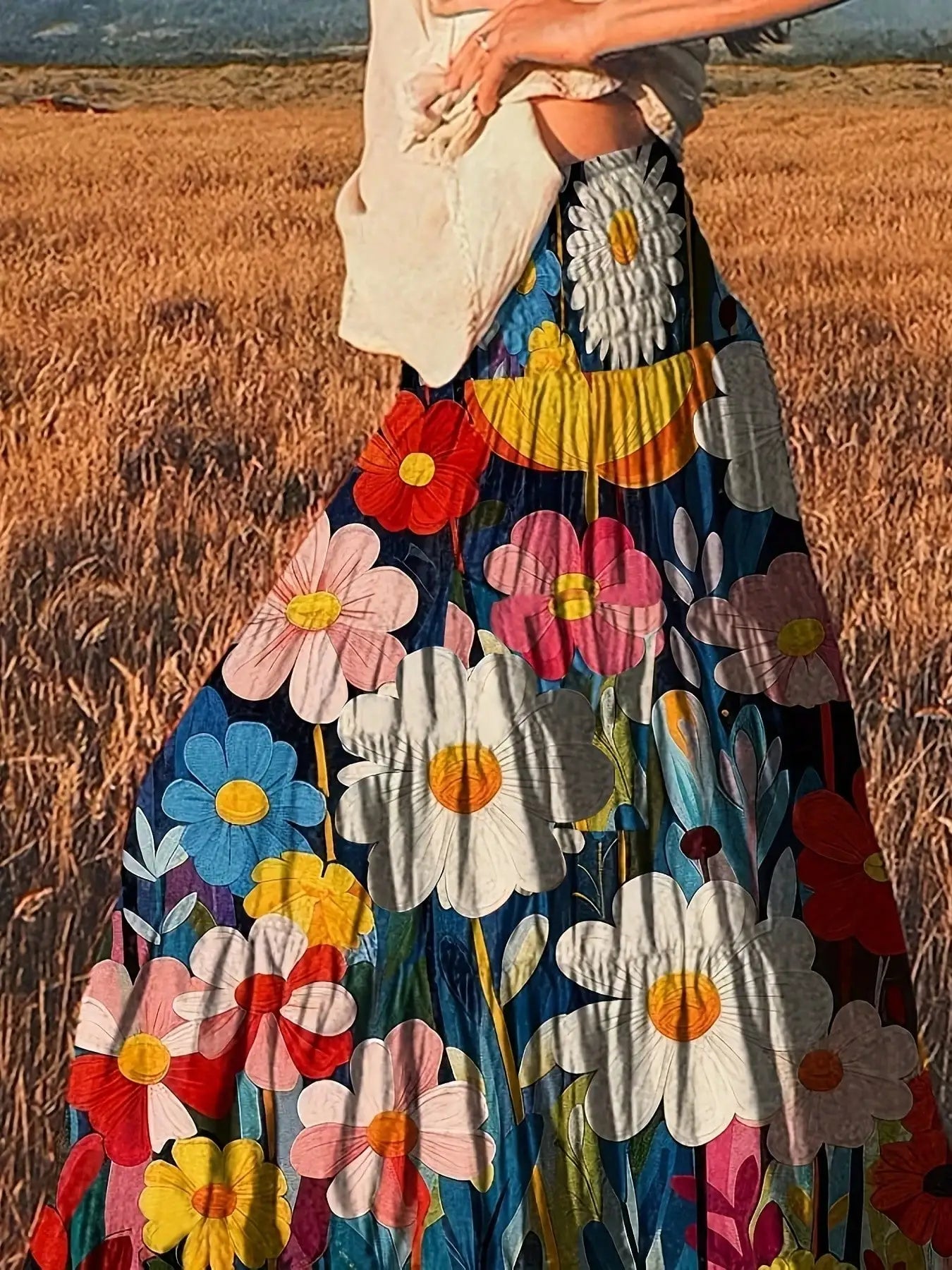 Amelie Floral Midi Skirt One-piece