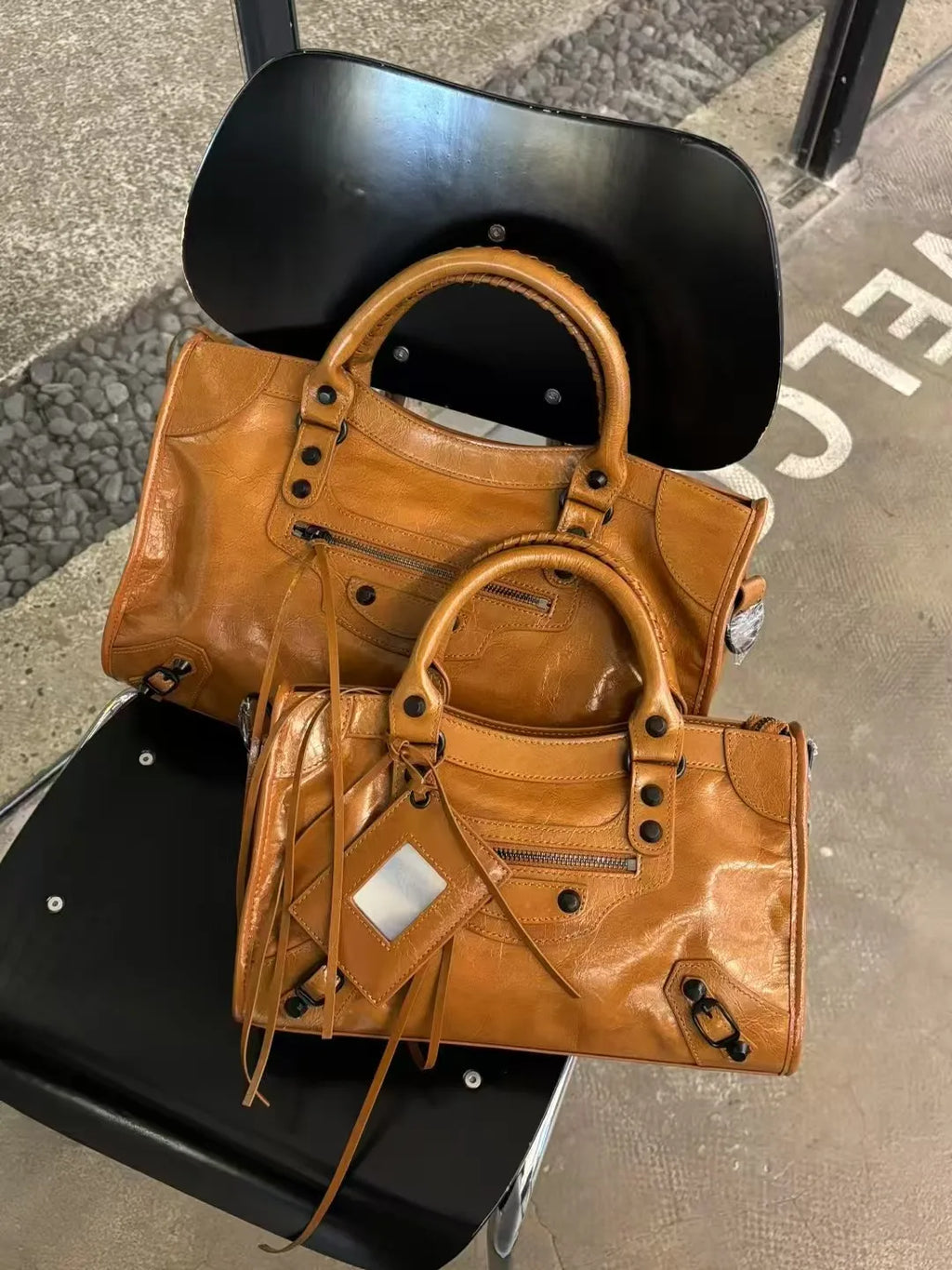 Colette Rivet Leather Moto Bag