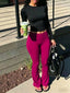 High Waisted Flared Yoga Pants Stretch Fitness Sport Trouser Hip Lifting Quick Dry Wide Leg Pants Comfortable Fashion Sportswear