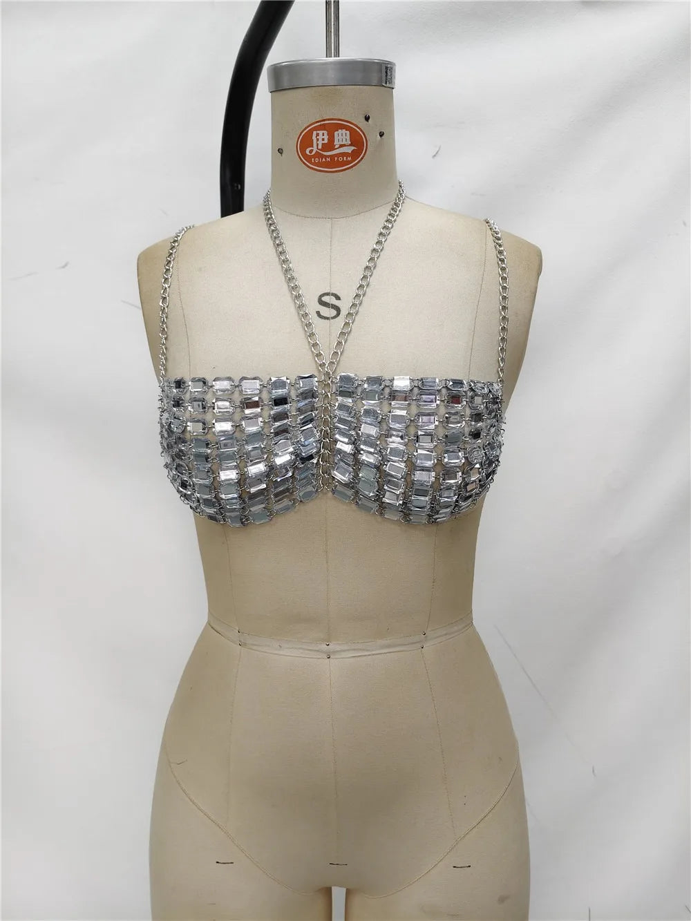 Monaco Mirror Crystal Chain Top