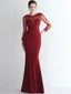 Valentina Rhinestone Sheer-Mesh Mermaid Maxi Dress