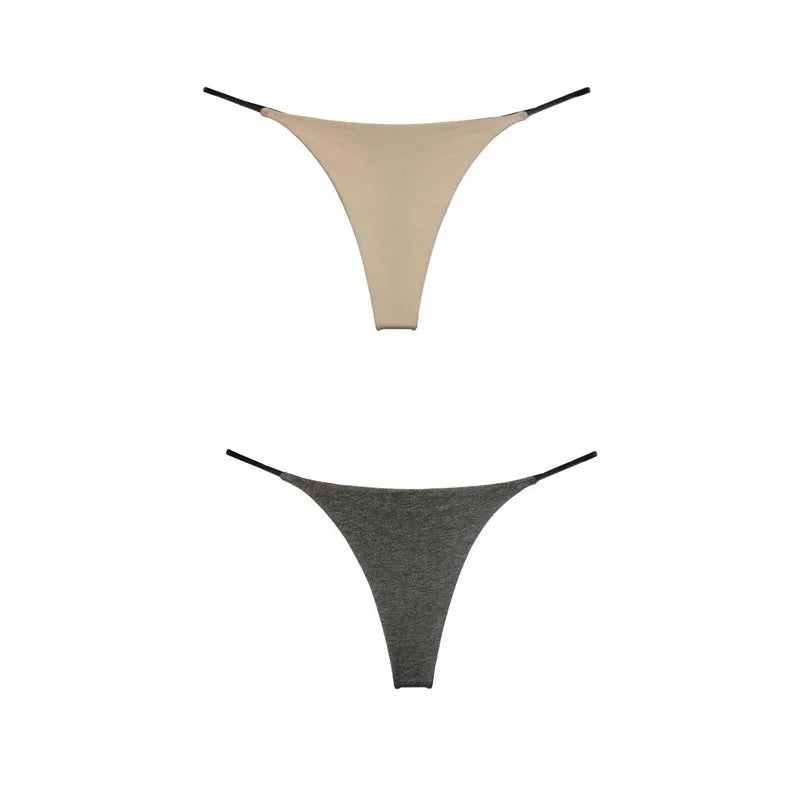 1/2/4pcs Panties Cotton Women'S Underwear Sexy Panties Female Underpants Thong Solid Color Pantys Lingerie S-XL Low-Rise Design