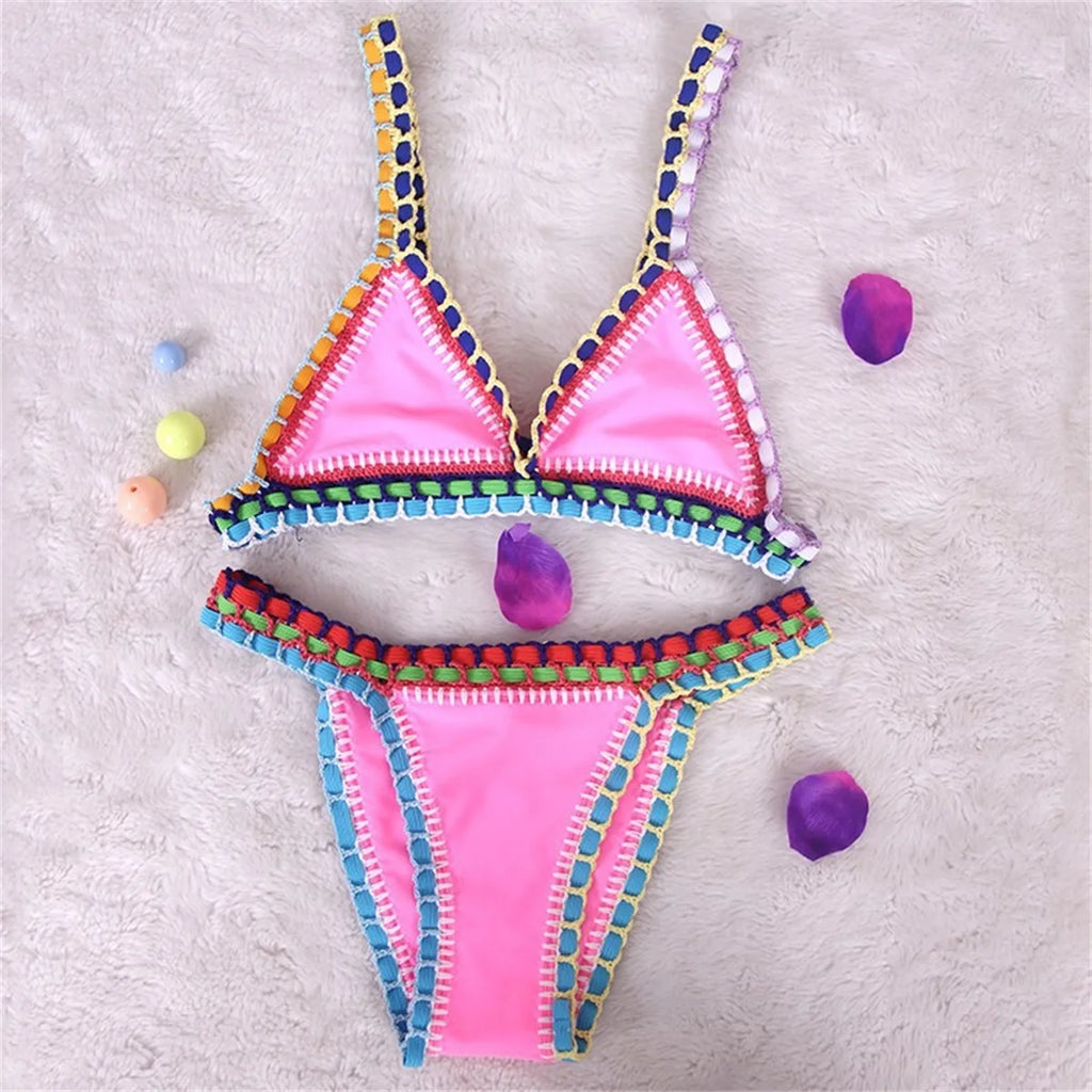 Amalthea Crochet Trim Triangle Micro Bikini Two-piece