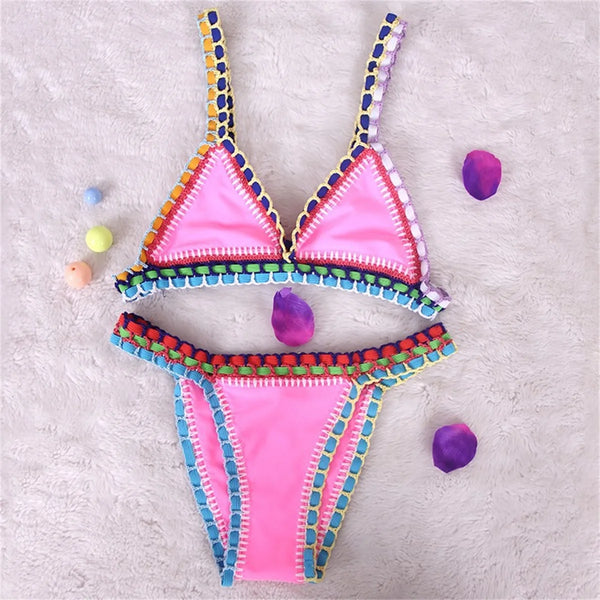 Amalthea Crochet Trim Triangle Micro Bikini Two-piece