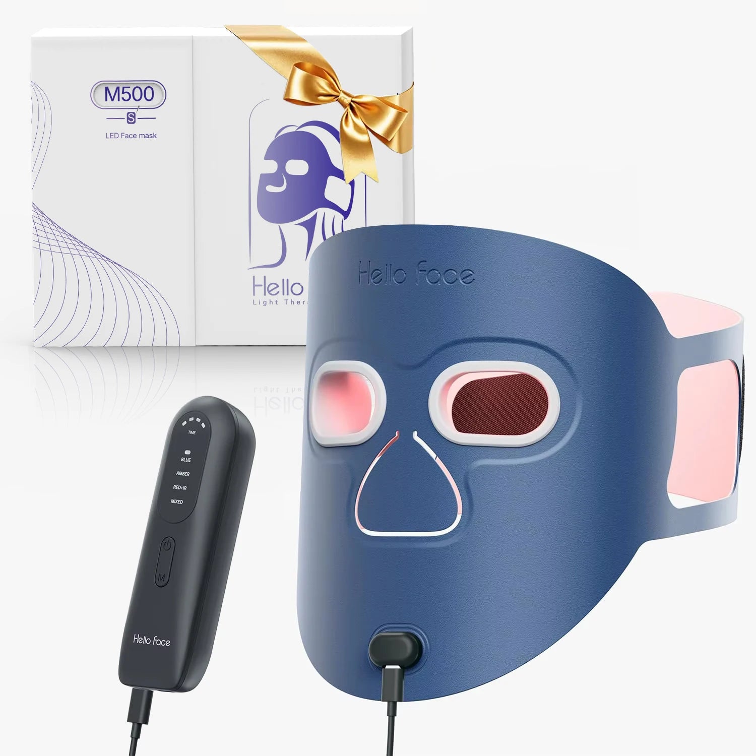 Hello Face 510K Wireless LED Light Therapy Mask – Red & Near Infrared Facial Mask for Skin Rejuvenation Main image