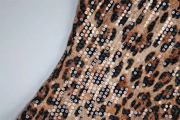 Luciana Leopard Sequin Mini Dress