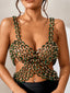 Orla Green Metal Cutout Corset Crop Top