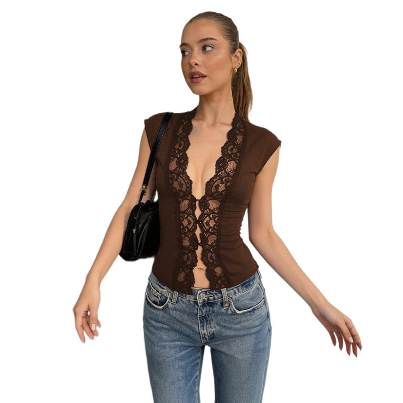 Victoria Noir Lace Apparel Top