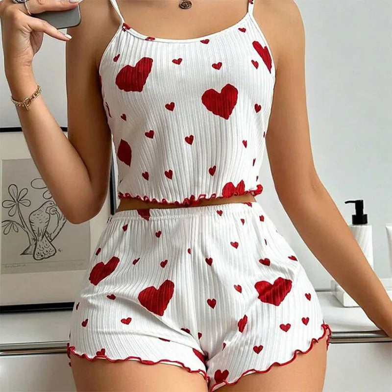 Mirabelle Love-Print Pajama Shorts Two-piece Main image