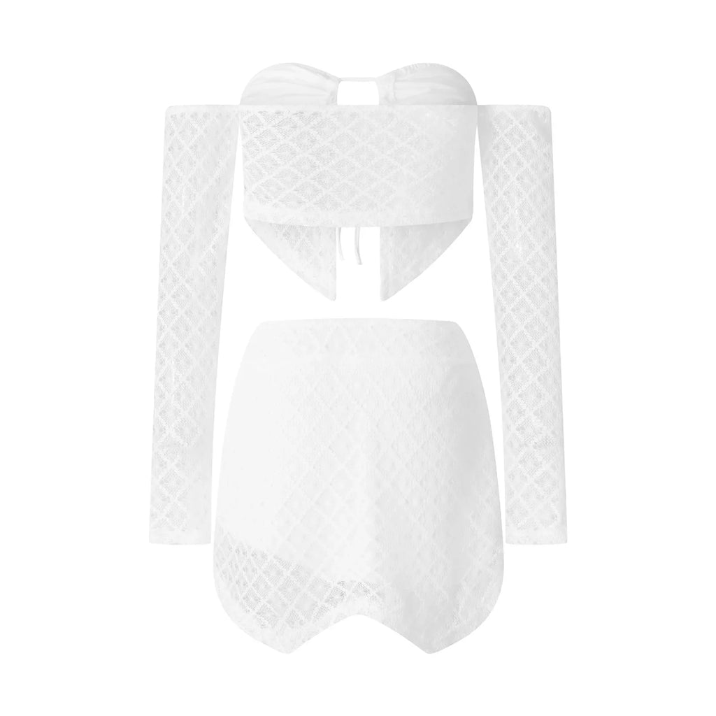 Mirelle Crochet Cami & Mini Skirt Two-piece
