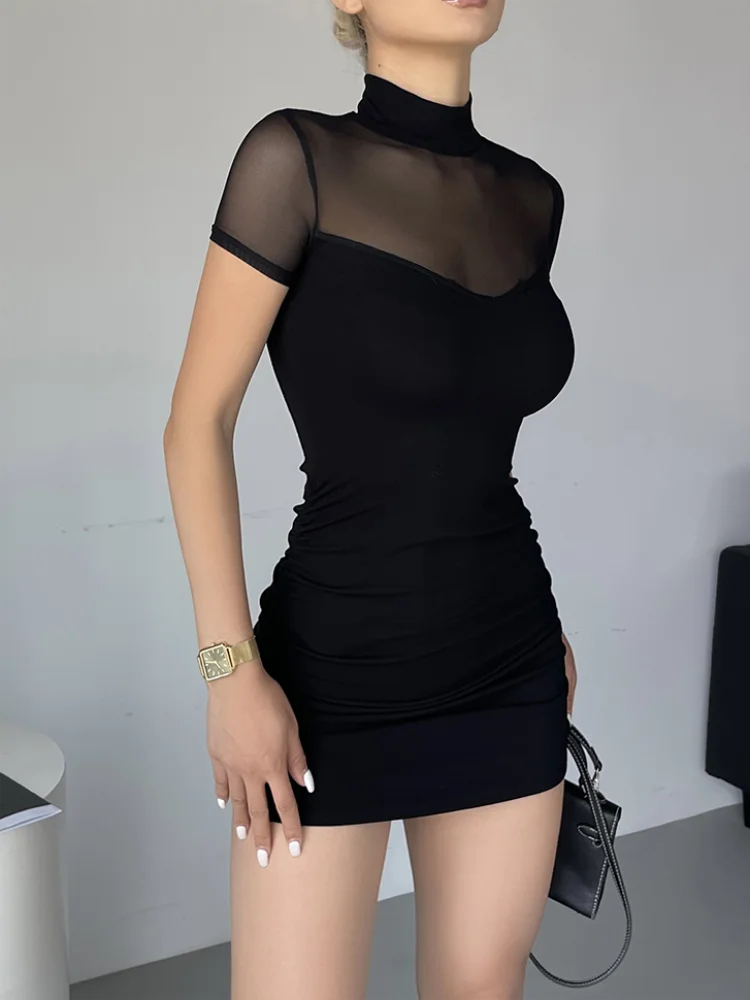 Nyla Mesh Panel Bodycon Mini Dress Main image