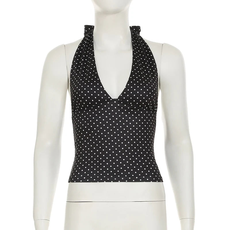 Luna Polka Dot Halter Top one-piece