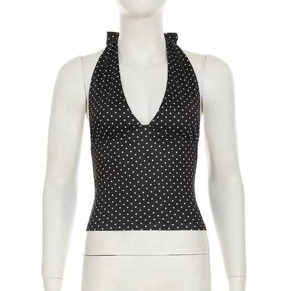 Luna Polka Dot Halter Top one-piece