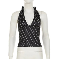 Luna Polka Dot Halter Top one-piece