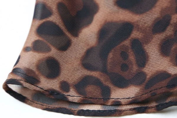 Petra Animal Print Chiffon A-Line Midi Skirt One-piece