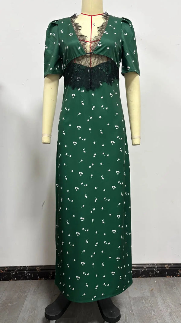 Francesca Bodycon Lace Maxi Dress