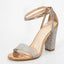 Liyke Fashion Glitter Rhinestones Square High Heels Sandals Summer Open Toe Crystal Ankle Strap Women Party Prom Shoes Sandalias