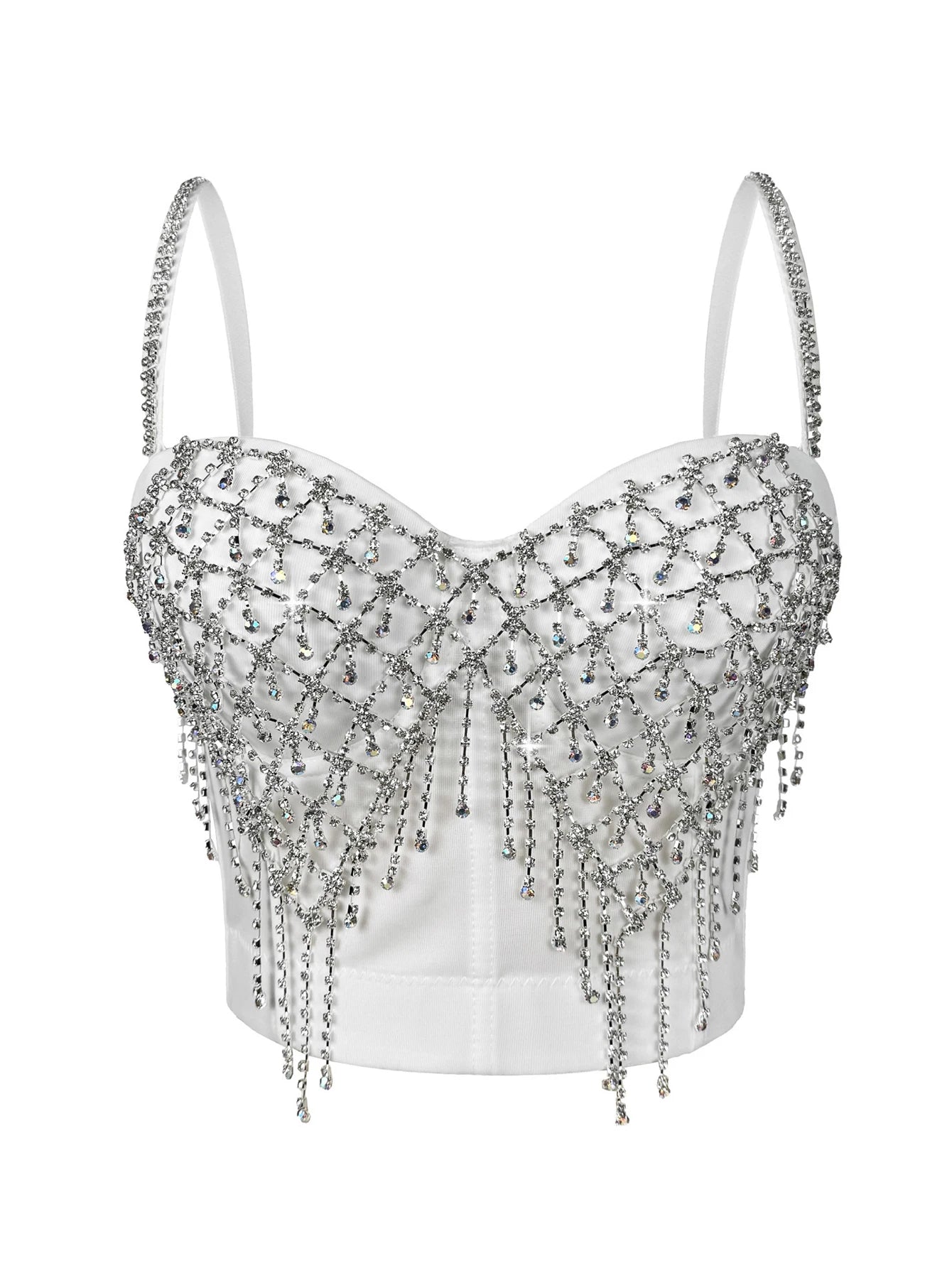 Sexy halter rhinestone corset crop top women summer nightclub party tank tops woman 2026 y2k clothes bra top hotwife street wear