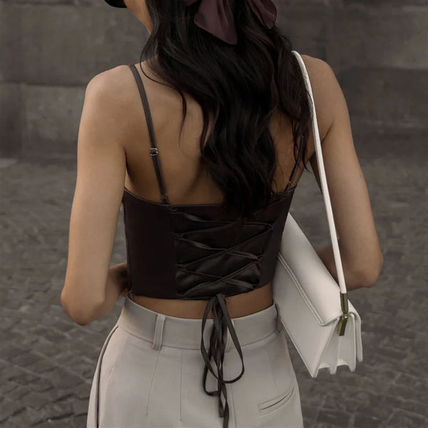 Aria Sculpted Corset Crop Top One-piece
