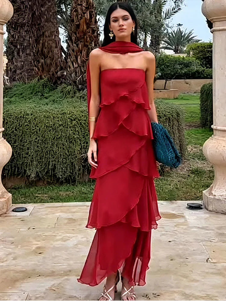 Serenade Tiered-Ruffle Maxi Dress