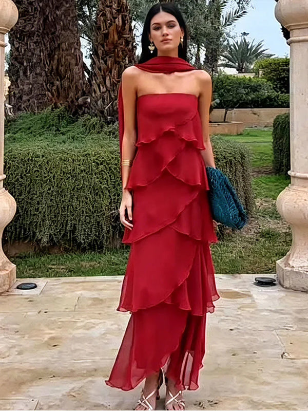 Serenade Tiered-Ruffle Maxi Dress
